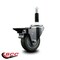 Service Caster 3.5'' Gray Poly Swivel 7/8'' Expanding Stem Caster with Brake SCC-EX20S3514-PPUB-PLB-78 - alternate 4